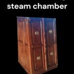 Wooden sitting steam chamber