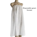 Disposable female gown