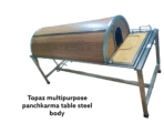 Multipurpose snehan swedan shirodhara steel body topaz table